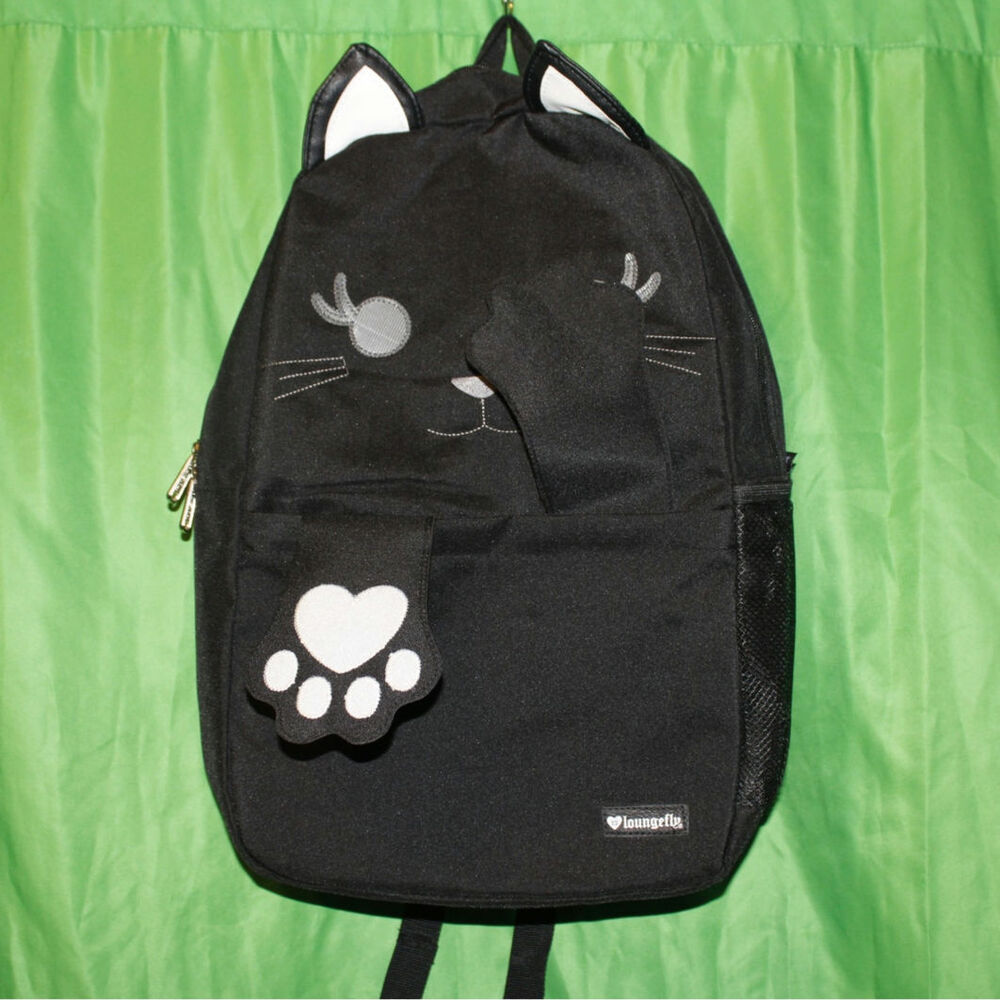 Loungefly Peek‑A‑Boo Kitty Backpack – OG Heart Logo – NWT – Rare Pre‑Funko